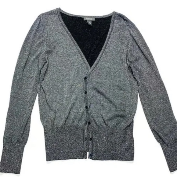 Kenneth Cole Reaction Silver Metallic Cardigan - Picture 2 of 7